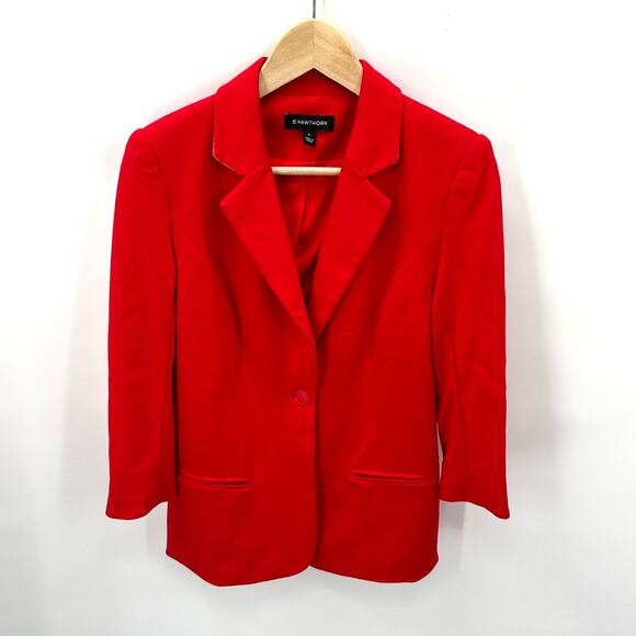 41HAWTHORN Stitch Fix New Red Natalie Knit 3/4 Sleeve Stretch Blazer // S - Picture 1 of 9